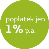 Poplatek jen 1 %