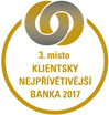 Klientsky nejpřívětivější banka roku 2017 (3. místo Poštovní spořitelna)