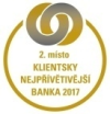 Klientsky nejpřívětivější banka roku 2017 (2. místo)